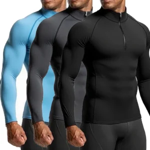 Men Sportswear Training Compression Shirts with Long sleeve