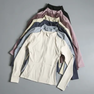 New yoga wear ladies coat with long sleeves