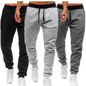 Men's Athletic Training Joggers Casual Loose Fit Sweatpants Fleece Lined Pants