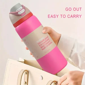 Owalaa insulated stainless steel water bottle with straw 32oz