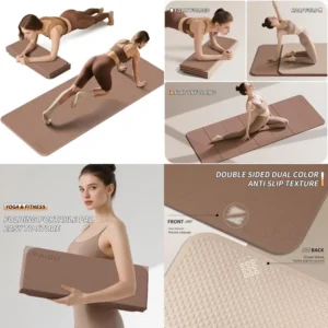 Thick Foldable Yoga Mat - 10mm Non-Slip 75x26, Portable for Easy Storage