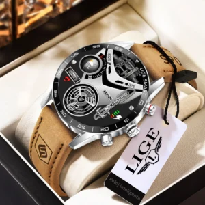 LIGE Brand Smartwatch for All Smartphone Connections Men Waterproof Watch