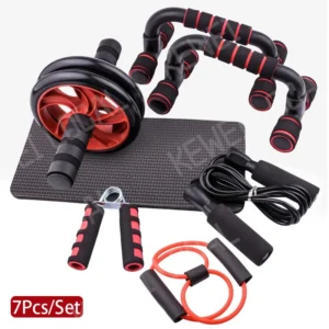 7-in-1 Abdominal Fitness Set with Fitness Wheel