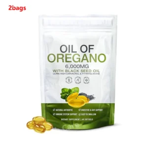 ImmuniFlow™ Herbal Wellness Capsules – Oregano Oil & Black Seed Oil for Immune & Digestive Support (60 Softgels)